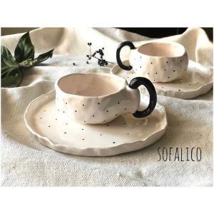 فنجون و پیش دستی سرامیک | JCHK-2917