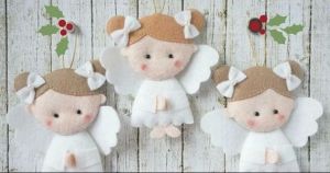 آویز نمدی طرح فرشته کوچولو | JCHK-2560