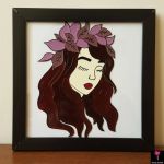 تابلو ویترای طرح دخترانه| JCHK-3492