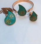 دستبند وانگشتر وگردنبند ترمه سه بعدی | JCHK-2486