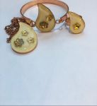 دستبند وانگشتر وگردنبند ترمه سه بعدی | JCHK-2486