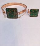 نیم ست مربع رنگی و خورده مس | JCHK-2503