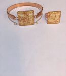 نیم ست مربع رنگی و خورده مس | JCHK-2503