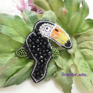 سنجاق سینه توکا جواهر دوزی | JCHK-3055