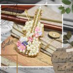 سنجاق سینه ویولن جواهر دوزی | JCHK-3057