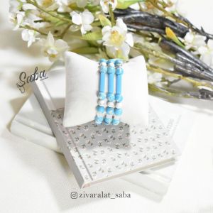 دستبند سنگ فیروزه زنانه کد 7 | JCHK-3074