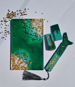 دفتر کلاسور رزینی ۱۰۰ برگ سبز | JCHK-6267