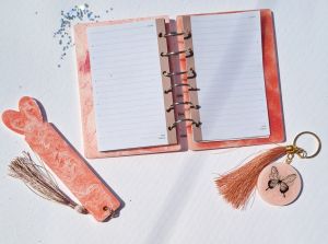 دفترچه کلاسور رزین ۱۰۰ برگ صورتی | JCHK-6268