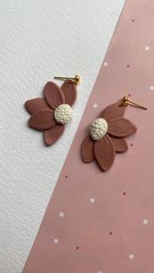 گوشواره گل صورتی | JCHK-6396