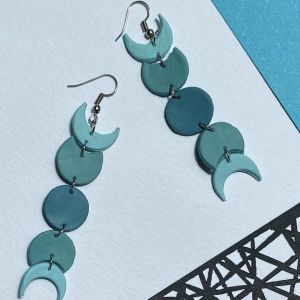 گوشواره دستساز ماه | JCHK-6397