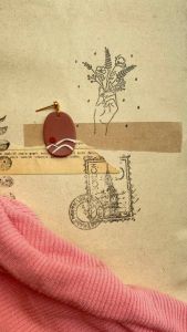 گوشواره دستساز خورشید سرخ | JCHK-6399