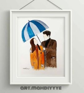 مینیمال عاشقانه با ابرنگ | JCHK-3377