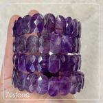 دستبند سنگ آمیتیست تراش رزکات | JCHK-6384