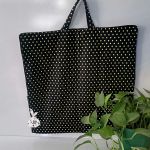 کیف خرید نان سرمه ای خال خالی | JCHK-4396