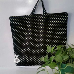 کیف خرید نان سرمه ای خال خالی | JCHK-4396