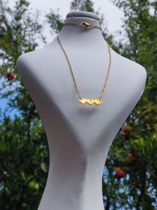 گردنبند استیل مینیمال قلبی | JCHK-6555