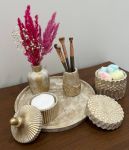 ظروف دکوراتیو سنگ مصنوعی مدل پتینه طلایی | JCHK-6611