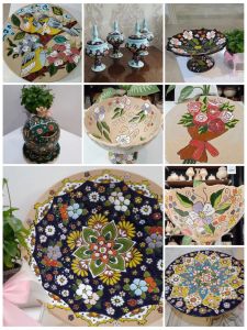 🌺میناکاری بهار ناز🌺 آموزش و قبول سفارش ظروف میناکاری